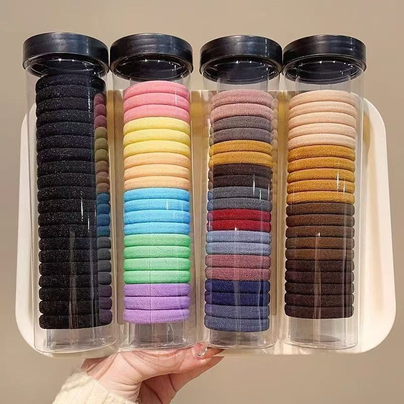 Korejos stiliaus rinkinys – 20 plaukų gumų, aukšta elastija, be siūlių, rankų darbo audinys