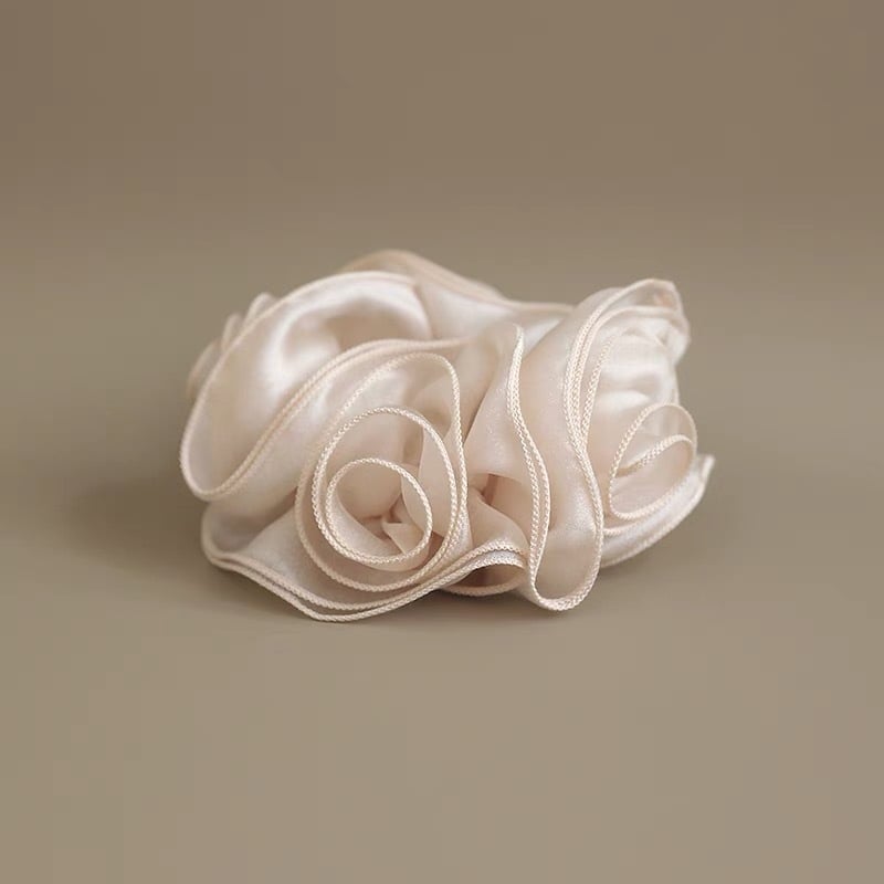 Prsten za kosu s cvijetom, ručno izrađeno od tekstila, korejski stil, visoka elastičnost, svježe i slatko — ljeto 2024