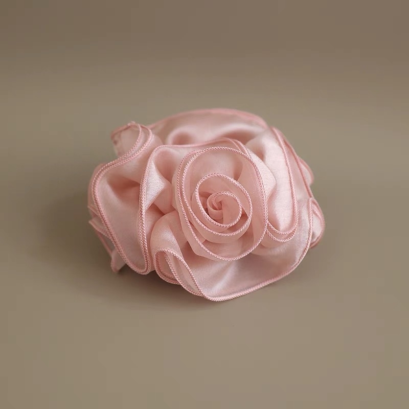 Prsten za kosu s cvijetom, ručno izrađeno od tekstila, korejski stil, visoka elastičnost, svježe i slatko — ljeto 2024
