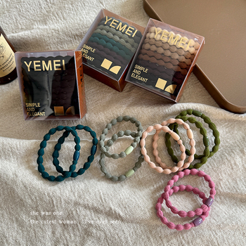 Pinta plaukų gumelė – rankų darbas, mišrios medžiagos, korėjiečio stilius, aukštas elastingumas (Ruduo 2025)