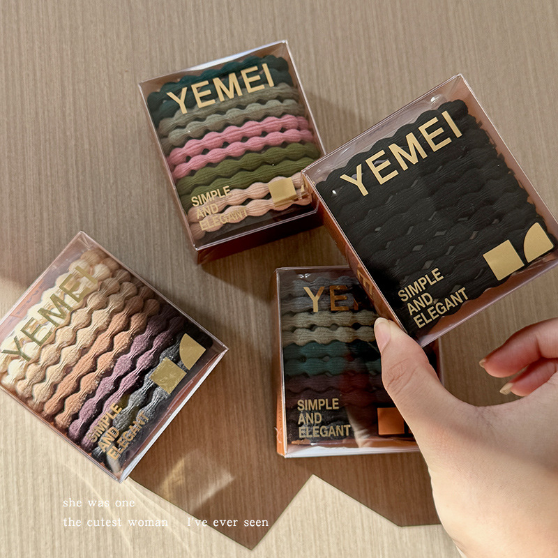 Pinta plaukų gumelė – rankų darbas, mišrios medžiagos, korėjiečio stilius, aukštas elastingumas (Ruduo 2025)