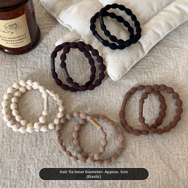 Pinta plaukų gumelė – rankų darbas, mišrios medžiagos, korėjiečio stilius, aukštas elastingumas (Ruduo 2025)