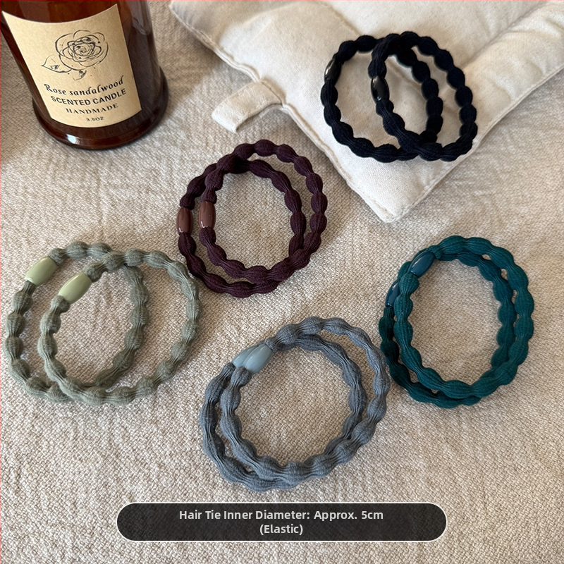 Pinta plaukų gumelė – rankų darbas, mišrios medžiagos, korėjiečio stilius, aukštas elastingumas (Ruduo 2025)