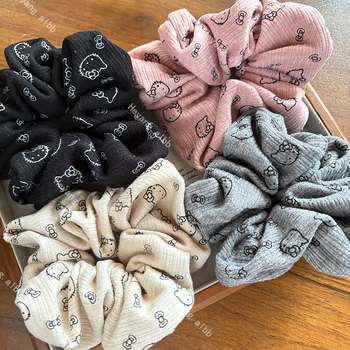 Velika mašna za kosu, materijal tkanina, ručna izrada, visoka elastičnost, crtani stil