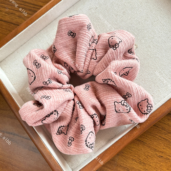 Velika mašna za kosu, materijal tkanina, ručna izrada, visoka elastičnost, crtani stil