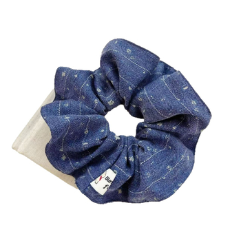 Scrunchie za kosu s plišanim medom i denim printom, korejskog stila, tkanina, visoka elastičnost, precizna izrada