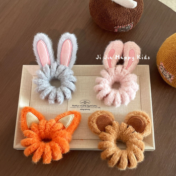 Pliušinis galvos aksesuaras, korėjietiškas stilius, rankų darbo, didelis elastingumas