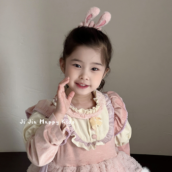 Pliušinis galvos aksesuaras, korėjietiškas stilius, rankų darbo, didelis elastingumas