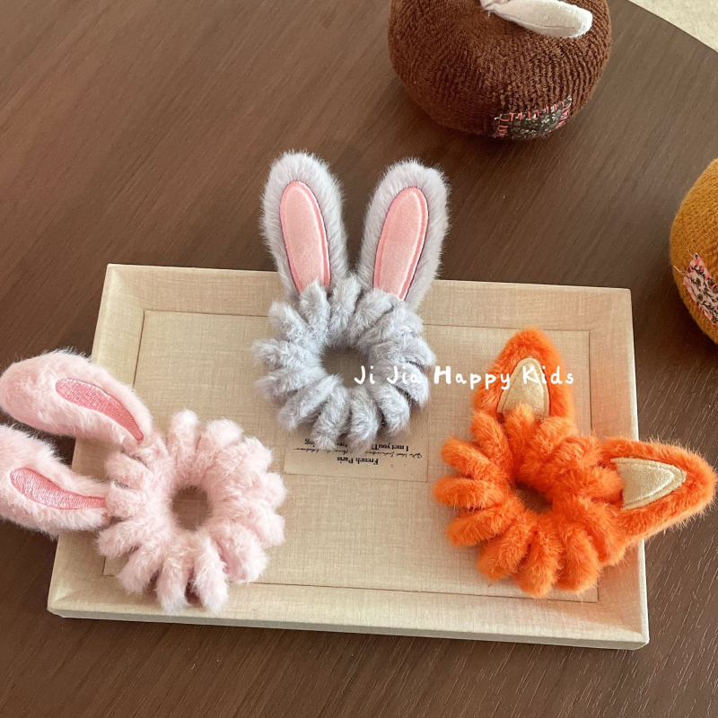 Pliušinis galvos aksesuaras, korėjietiškas stilius, rankų darbo, didelis elastingumas