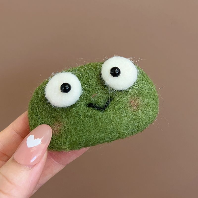 Klip za kosu s zecom od vunenog filca - ručno izrađeno, gripper tip, crtani stil, za žene, jesen 2024