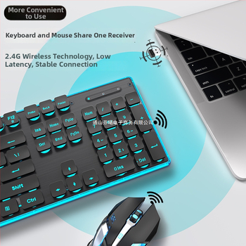 Juhitav Bluetoothi klaviatuuri ja hiire komplekt — vaikne, numbriline klaviatuur, 2.4G USB juhtmevaba ühendus, metallkonstruktsioon, mitmevärviline taustvalgustus