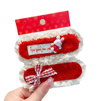 Vaikų galvos aksesuaras - etninio stiliaus, lėlės forma, audinio gėlės dekoras, kilmė: Jinhua, žiemos kolekcija 2025