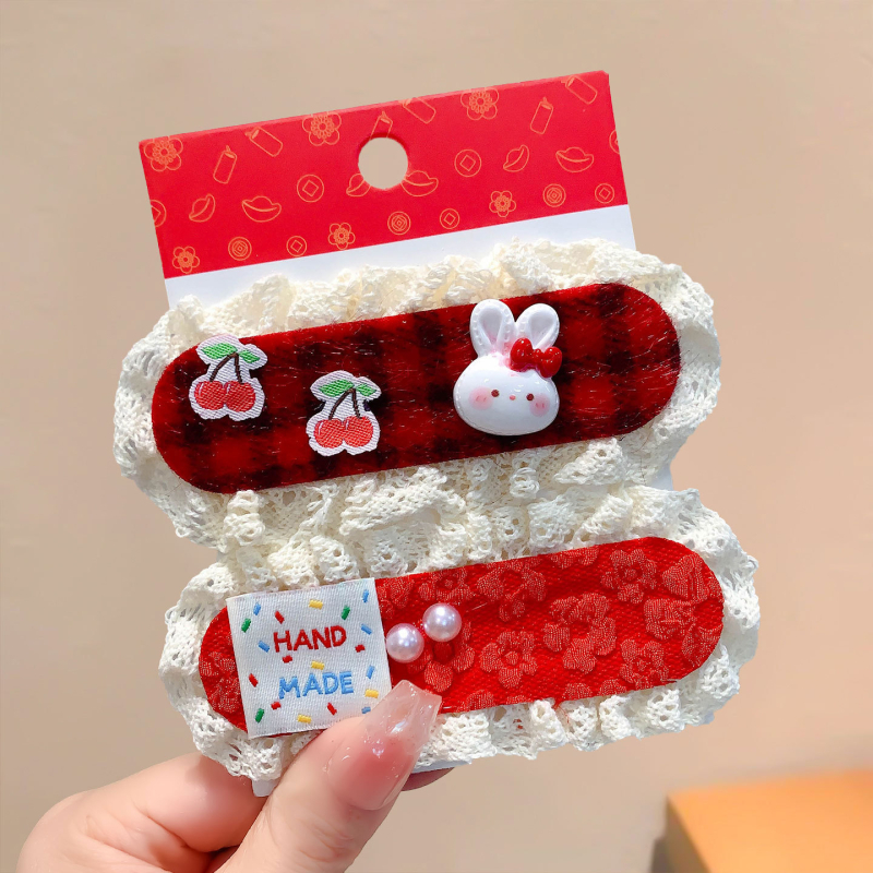 Vaikų galvos aksesuaras - etninio stiliaus, lėlės forma, audinio gėlės dekoras, kilmė: Jinhua, žiemos kolekcija 2025