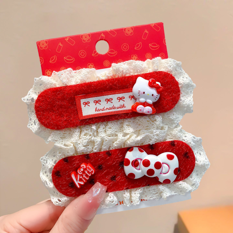 Vaikų galvos aksesuaras - etninio stiliaus, lėlės forma, audinio gėlės dekoras, kilmė: Jinhua, žiemos kolekcija 2025