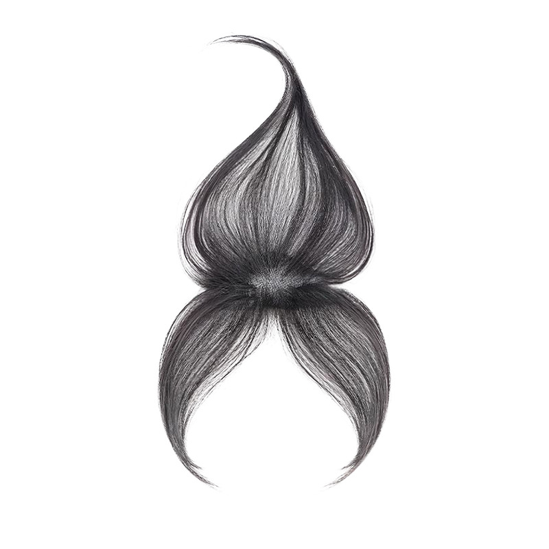 Lanugo frizūras parūka sievietēm, rokām šūta, cilvēka mati, slēpj pelēnos matus, var krāsot vai taisnot