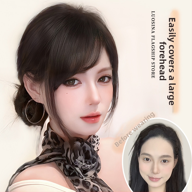 Parūka ar īstiem cilvēka matiem, līknes bangs, bezšuvju augšdaļa, var krāsot vai veidot viļņus