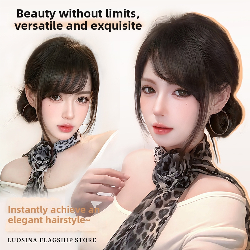 Parūka ar īstiem cilvēka matiem, līknes bangs, bezšuvju augšdaļa, var krāsot vai veidot viļņus