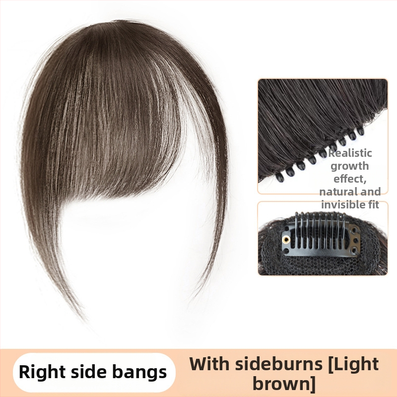 Parūka ar īstiem cilvēka matiem, līknes bangs, bezšuvju augšdaļa, var krāsot vai veidot viļņus