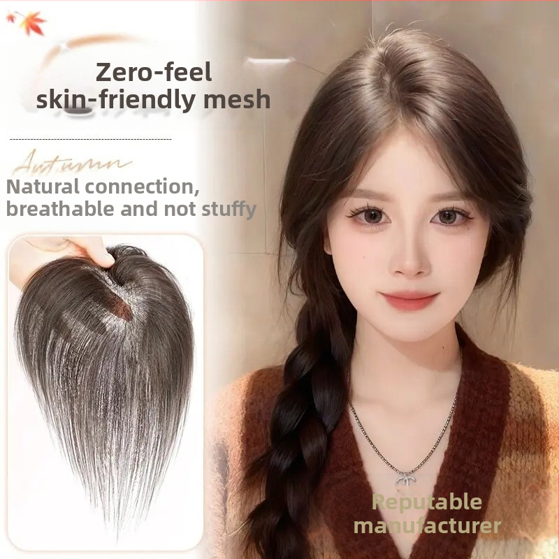 Plaukų parūkos dalis – tiesi, rankų austas; tikri žmogaus plaukai; modelis 7*11 cloud gauze; tinka moterims; dažyti ir perminti galima