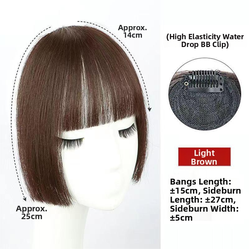 Parūka ar bangs — Princess cut, karstumizturīgs šķiedras materiāls, mehāniskā apstrāde, bangs taisnas vai slīpās, sievietēm, piemērots visām sejas formām