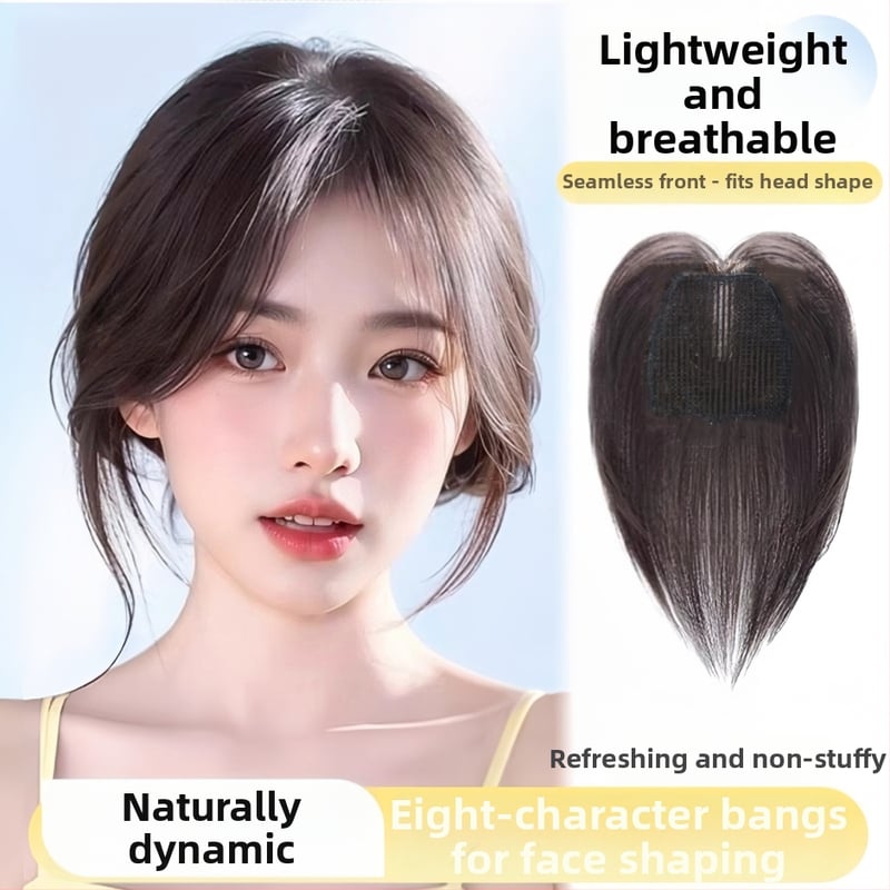 Ice Chu Patch no realiem cilvēka matiem ar režģa pamatu, ārkārtīgi plāns elpojošs augšējais segments, magiskā līmlente, sievietēm, ar augstu kroni