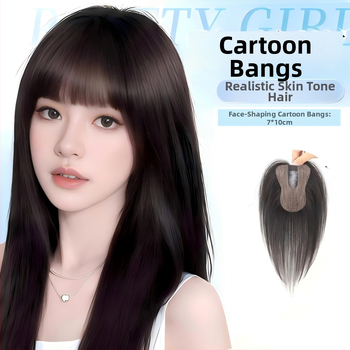 Comic 710 Rankomis austa lengva, kvėpuojanti parukos dalis - tiesus kirpimas, 25 cm ilgis, aukštos temperatūros pluoštas