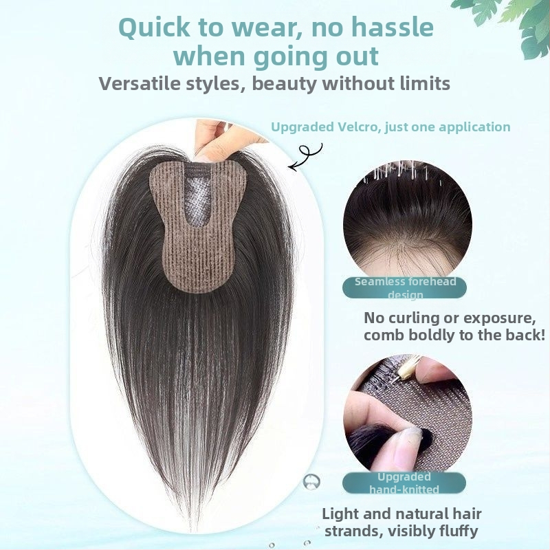 Comic 710 Rankomis austa lengva, kvėpuojanti parukos dalis - tiesus kirpimas, 25 cm ilgis, aukštos temperatūros pluoštas