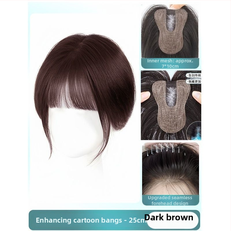 Comic 710 Rankomis austa lengva, kvėpuojanti parukos dalis - tiesus kirpimas, 25 cm ilgis, aukštos temperatūros pluoštas