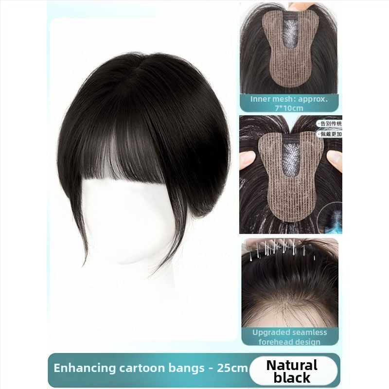 Comic 710 Rankomis austa lengva, kvėpuojanti parukos dalis - tiesus kirpimas, 25 cm ilgis, aukštos temperatūros pluoštas