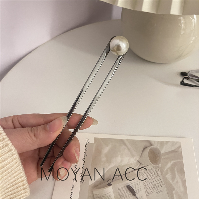 Šnala za kosu: metalna spona s biserima, antički stil, oblik U, porijeklo Jinhua