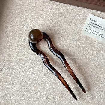 Clip de păr în formă de U, stil nou chinezesc, retro pentru femei - Material: Plastic/Rezina; Stil: Chinezesc; Configurare: U-shape; Personalizare disponibilă; Etichetă privată licențiată