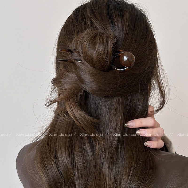 Clip de păr în formă de U, stil nou chinezesc, retro pentru femei - Material: Plastic/Rezina; Stil: Chinezesc; Configurare: U-shape; Personalizare disponibilă; Etichetă privată licențiată