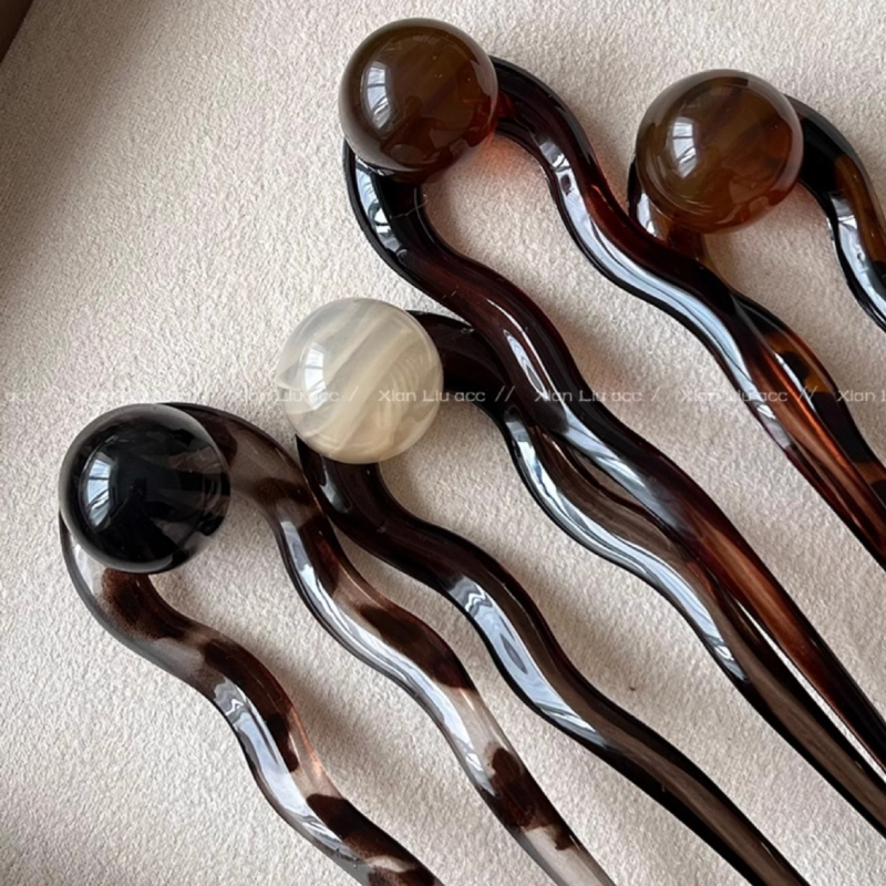 Clip de păr în formă de U, stil nou chinezesc, retro pentru femei - Material: Plastic/Rezina; Stil: Chinezesc; Configurare: U-shape; Personalizare disponibilă; Etichetă privată licențiată