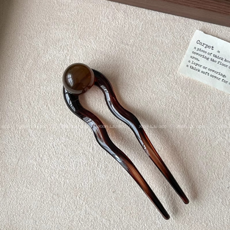 Clip de păr în formă de U, stil nou chinezesc, retro pentru femei - Material: Plastic/Rezina; Stil: Chinezesc; Configurare: U-shape; Personalizare disponibilă; Etichetă privată licențiată