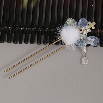 Античен стил: стъклен клип със перли и пискюли – комплект аксесоари за коса, ръчна изработка, индивидуално опакован, зима 2024