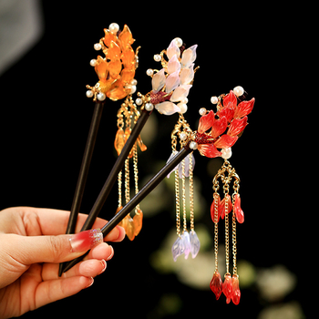 Drveni dodatak za kosu u drevnom stilu, pojedinačno pakiran, proljeće 2025