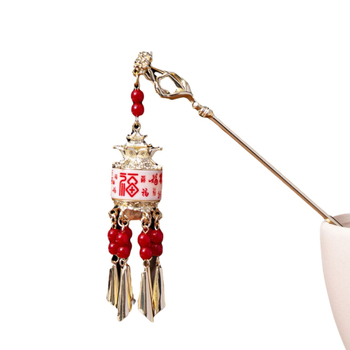 Špica za kosu s osvijetljenim palačnim lampama — ženski starohrvatski stil, legura, elektroplating, prilagodljivo | Weifan Jewelry