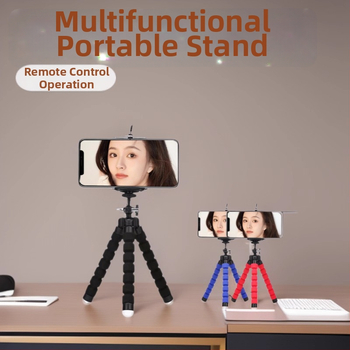 Laud triipod live fotograafiale ABS+sponge materjaliga okto noppara kätega, kaasaskantav ja kokkupandav Bluetooth nutitelefoni hoidja