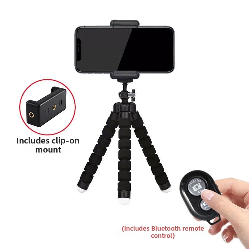 Laud triipod live fotograafiale ABS+sponge materjaliga okto noppara kätega, kaasaskantav ja kokkupandav Bluetooth nutitelefoni hoidja