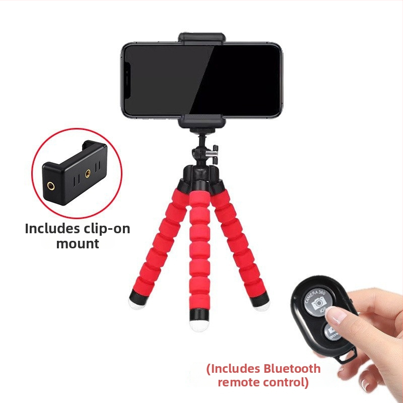 Laud triipod live fotograafiale ABS+sponge materjaliga okto noppara kätega, kaasaskantav ja kokkupandav Bluetooth nutitelefoni hoidja