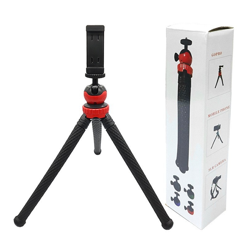 Laud triipod live fotograafiale ABS+sponge materjaliga okto noppara kätega, kaasaskantav ja kokkupandav Bluetooth nutitelefoni hoidja