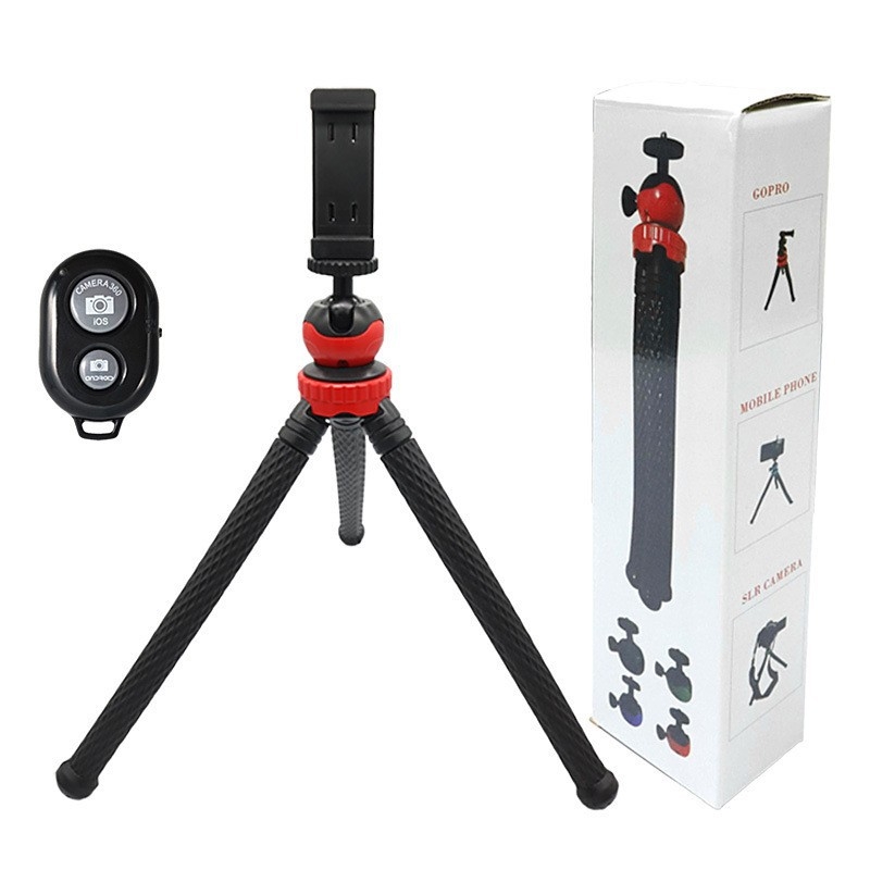 Laud triipod live fotograafiale ABS+sponge materjaliga okto noppara kätega, kaasaskantav ja kokkupandav Bluetooth nutitelefoni hoidja