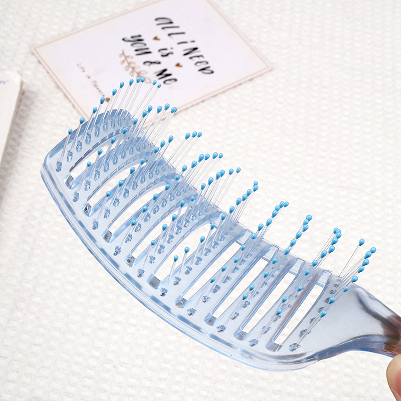 Гребен за коса за мокра и суха употреба с антистатичен масаж и дупковиден дизайн — Марка: Rousenhuo; Материал: ABS; Произход: Zhejiang; Категория: Друго; За общата популация.