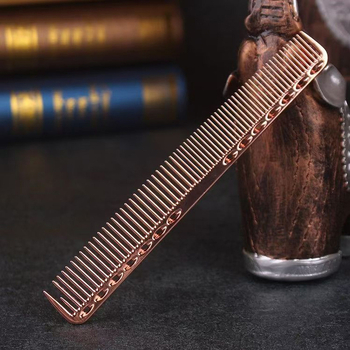 Гребен за подстригване от космически алуминий, антистатичен, термоустойчив, унисекс