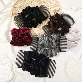 женски аксесоар за глава от флокинг с плисиран детайл, пролет 2025
