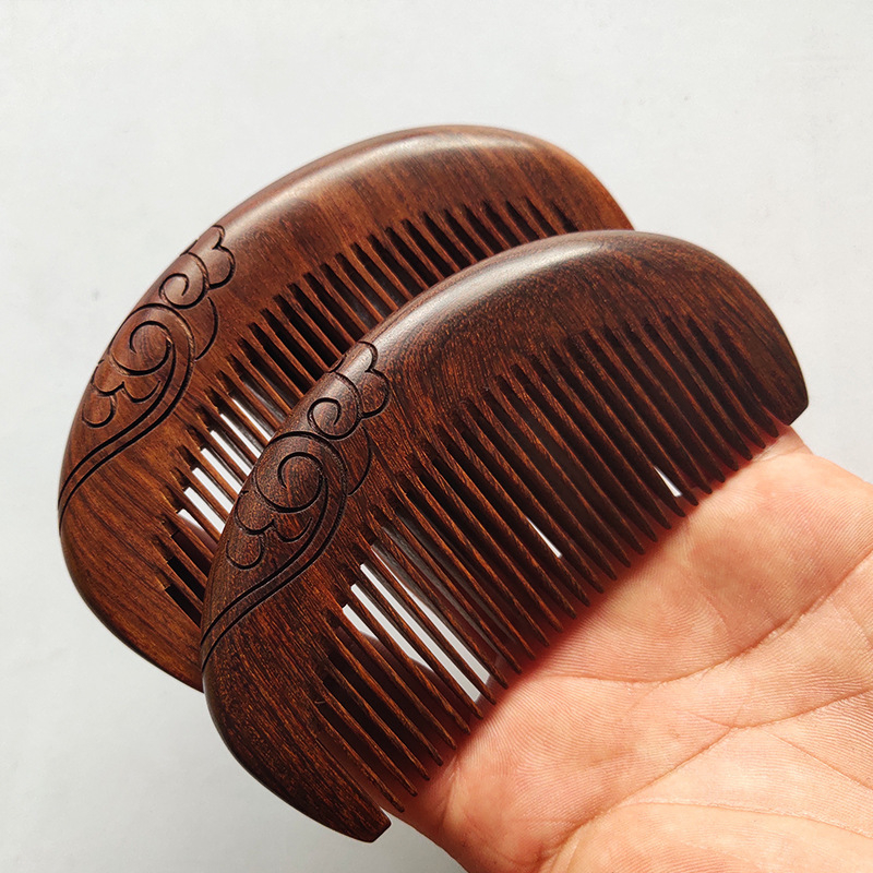 Гребен от сандалово дърво за масаж на меридиана и грижа за косата, подходящ за дами