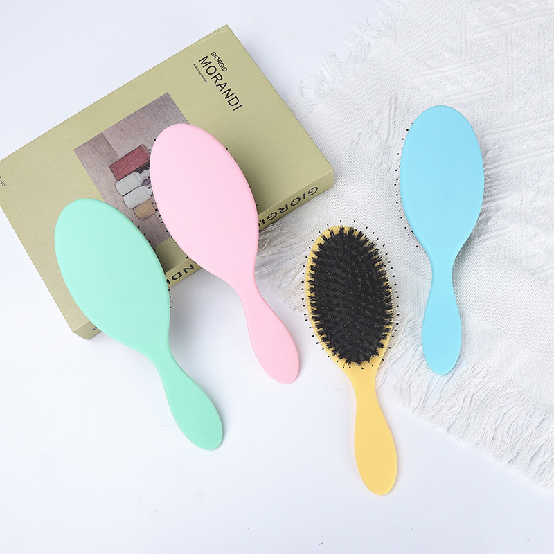 Barli масажна гребен за коса с въздушна възглавница и четина, анти заплитане, подходяща за дълга коса