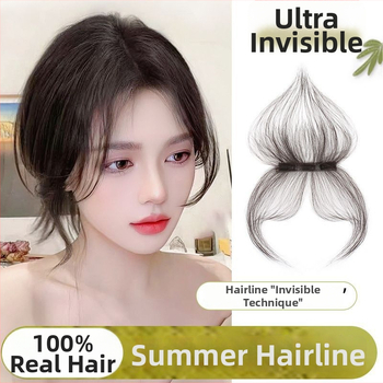 Longyang perukas su kūdikio plaukų kirpčiukais, tikri žmogaus plaukai, rankomis pintas, tiesūs, be dažymo ir be perm