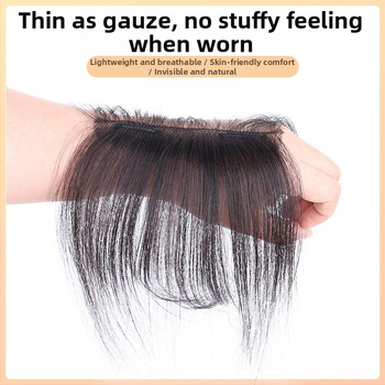 Longyang perukas su kūdikio plaukų kirpčiukais, tikri žmogaus plaukai, rankomis pintas, tiesūs, be dažymo ir be perm