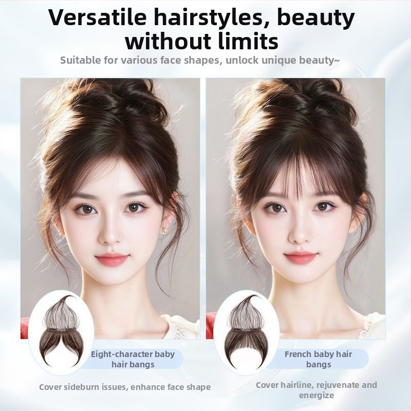 Longyang perukas su kūdikio plaukų kirpčiukais, tikri žmogaus plaukai, rankomis pintas, tiesūs, be dažymo ir be perm